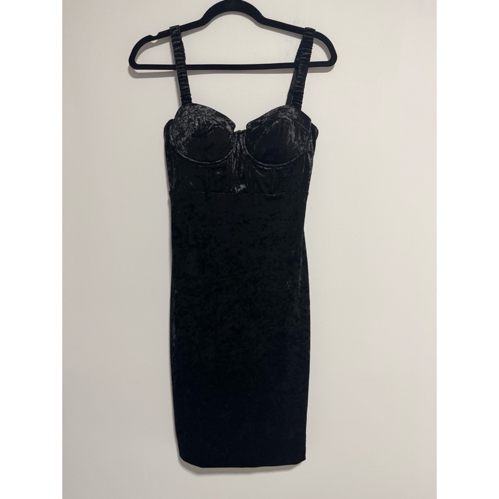 Guess Black Velvet Dress